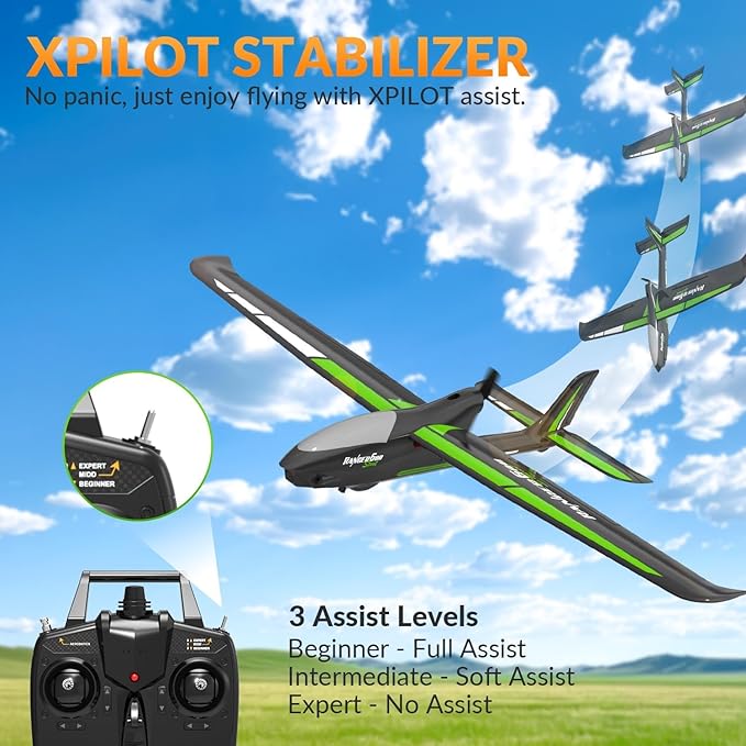 volantexrc RC Plane 4CH Remote Control Glider Airplane RTF with 6-Axis Gyro 3 Modes &amp Aerobatics Easy to Fly 2.4GHz Radio Controlled Aircraft for Beginners&amp Adults Ranger600 Stunt Black