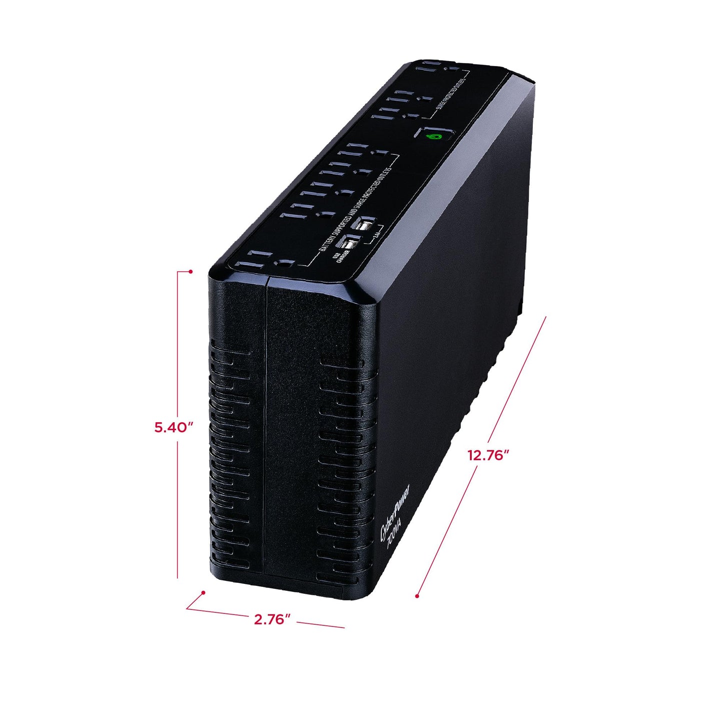CyberPower SL700U Standby UPS Battery Backup and Surge Protector, 700VA/370W, 8 Outlets, Slim Profile, UL Certified