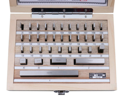 Accusize Industrial Tools 36 Pc Steel Gage Block Set, Grade As-2 Asme B89.1.9-2002, with Mfg Certificate, 0036-6001