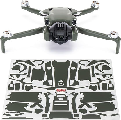 WRAPGRADE Skin Stickers Compatible with DJI Mini 4 Pro | Full Wrap (Army Green)