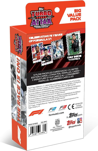 Topps Turbo Attax Formula 1® 2025 Trading and Collectible Card Game (Big Value Pack)