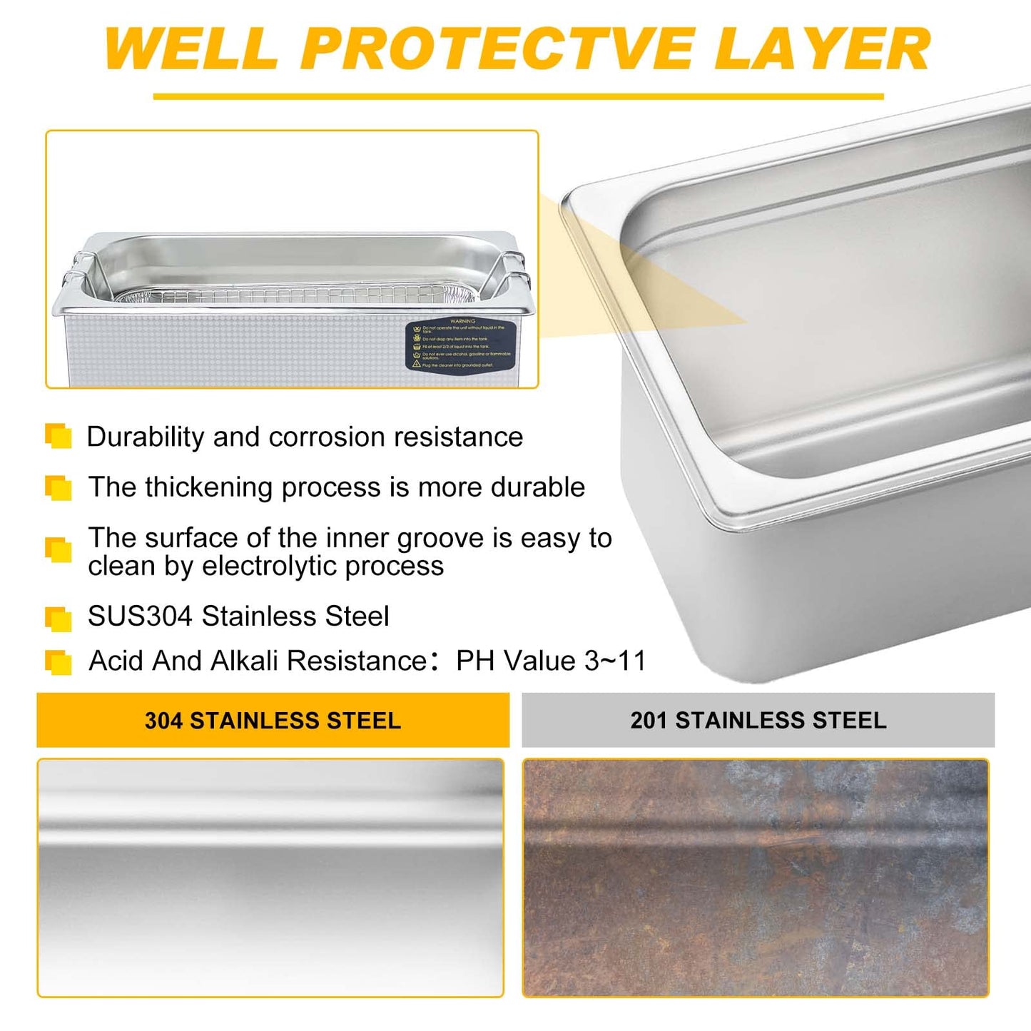 EIWEI 6L Ultrasonic Cleaner Dual-Frequency Professional Digital Stainless Steel Cleaning Machine with Heater Timer for Carburetor, Parts, Circuit Board, Glasses, Denture，Jewelry