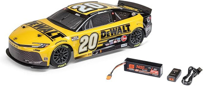 Losi 1/12 NASCAR RC Race Car Christopher Bell® No. 20® 2025 DEWALT Toyota Camry XSE 2S AWD RTR Brushed On-Road Battery &amp Charger Included Yellow LOS1122520