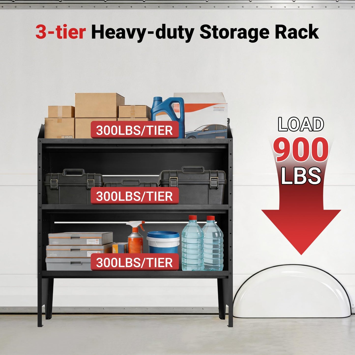 Eastrexon Van Shelving w/ 900LBS Capacity, Heavy-Duty Steel Cargo Storage System, Universal Fit Low/Mid/High Roof Ford Transit/RAM ProMaster/Chevy Express/Nissan NV/Sprinter, 32" W x 46" H x 13" D