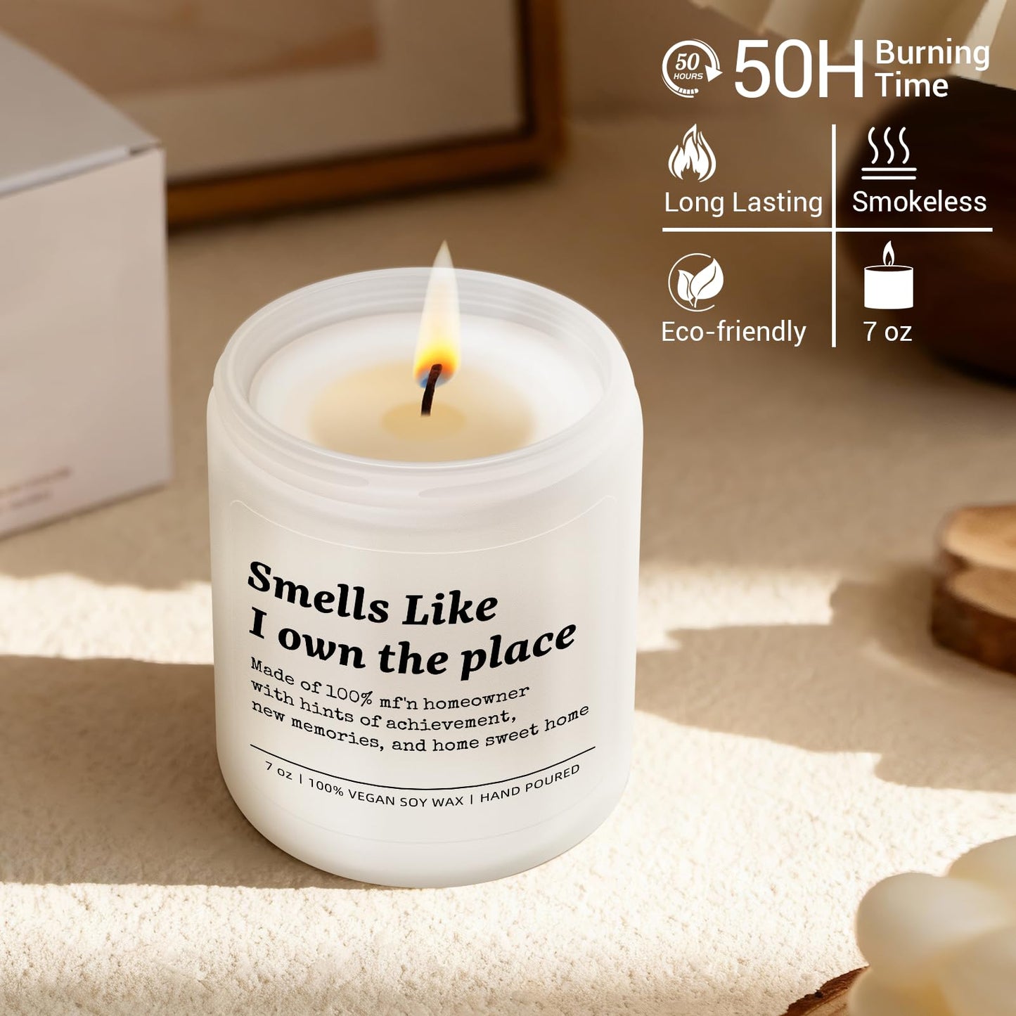 House Warming Gifts New Home, Housewarming Gift for Women, Men, Couple, New Homeowner - Home Essentials for New Home - Lavender Candles