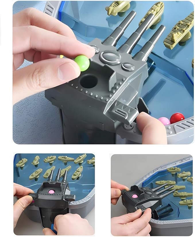 Naval Battleships Shooting GameTabletop Warships Shot Game for 2 PlayersBattle Competitive Toy for Age 6+Fun for Kids &amp Adults