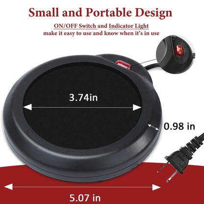 Large Candle Warmer Wax Melter, Warmer Plate for Candle Jar, Wax Cubes Melter, Warmer Plate, Electric Coffee Mug Warmer, Tea or Various Beverages Warmer, for Home, Office Desk, etc, Best Gift(Black)