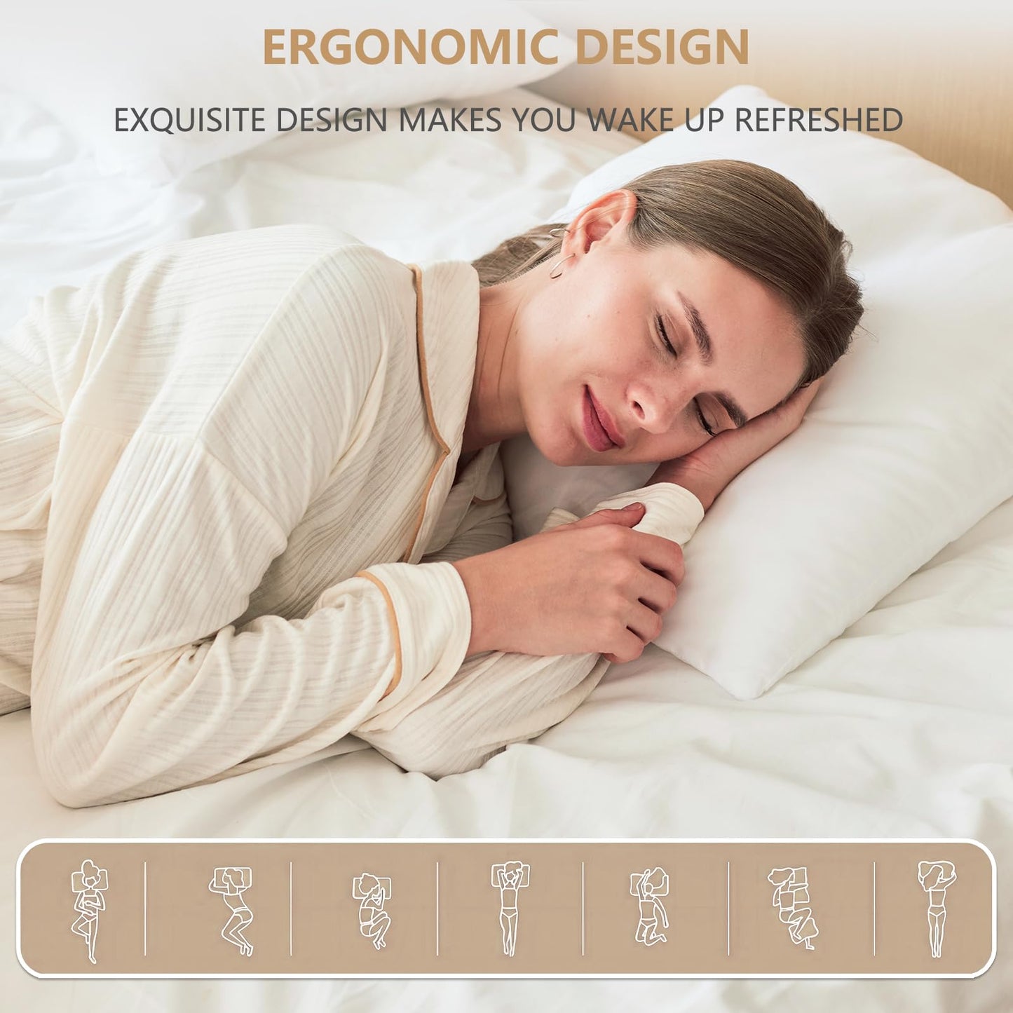 Luxury Throw Pillow Inserts, Pack of 6, 18 x 18 inches Hypoallergenic Ultra Soft White Polyester Microfiber Durable Couch Cushion Fillers