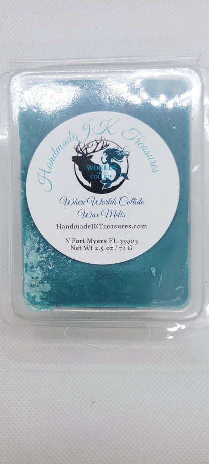 Handmade JK Treasures Where Worlds Collide Self-Care Bundle Gift Set, Candle, Wax Melts, and Squeeze Wax
