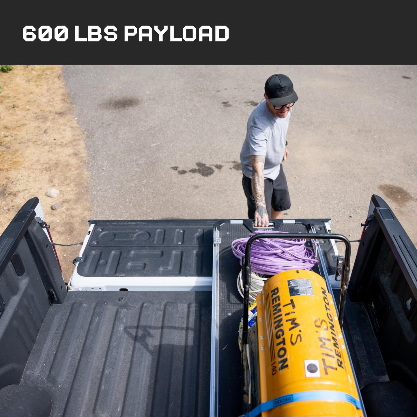 CargoGlide Truck Bed Slide – 600 lb Capacity, 75% Extension – Heavy-Duty Pickup Cargo Slide for Easy Bed Access – Compatible with CargoGlide 600/75% / 24" W / 68" L