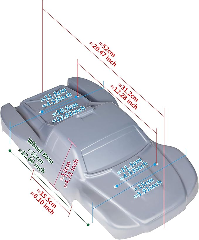 SummitLink Compatible Custom Body Flag Star Style Replacement for 1/10 Scale RC Car or Truck (Truck not Included) SS-FS-01