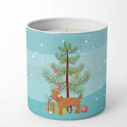 Caroline's Treasures CK3479CDL Toy Poodle Christmas Tree 10 oz Decorative Soy Candle Nature Soy Wax Essential Oil Home Decor Ideal for Bedroom Kitchen Bath Office Gift, 10 oz