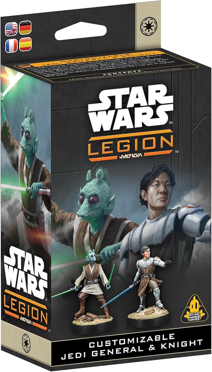Asmodee Star Wars: Legion Customizable Jedi General and Knight - Tabletop Miniatures Game Strategy Game for Kids and Adults Ages 14+ 2 Players 90 Min Playtime