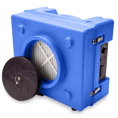 B-Air RA-650 HEPA Air Scrubber Commercial Industrial Grade Air Purifier Negative Air Machine for Water Damage Restoration, Blue