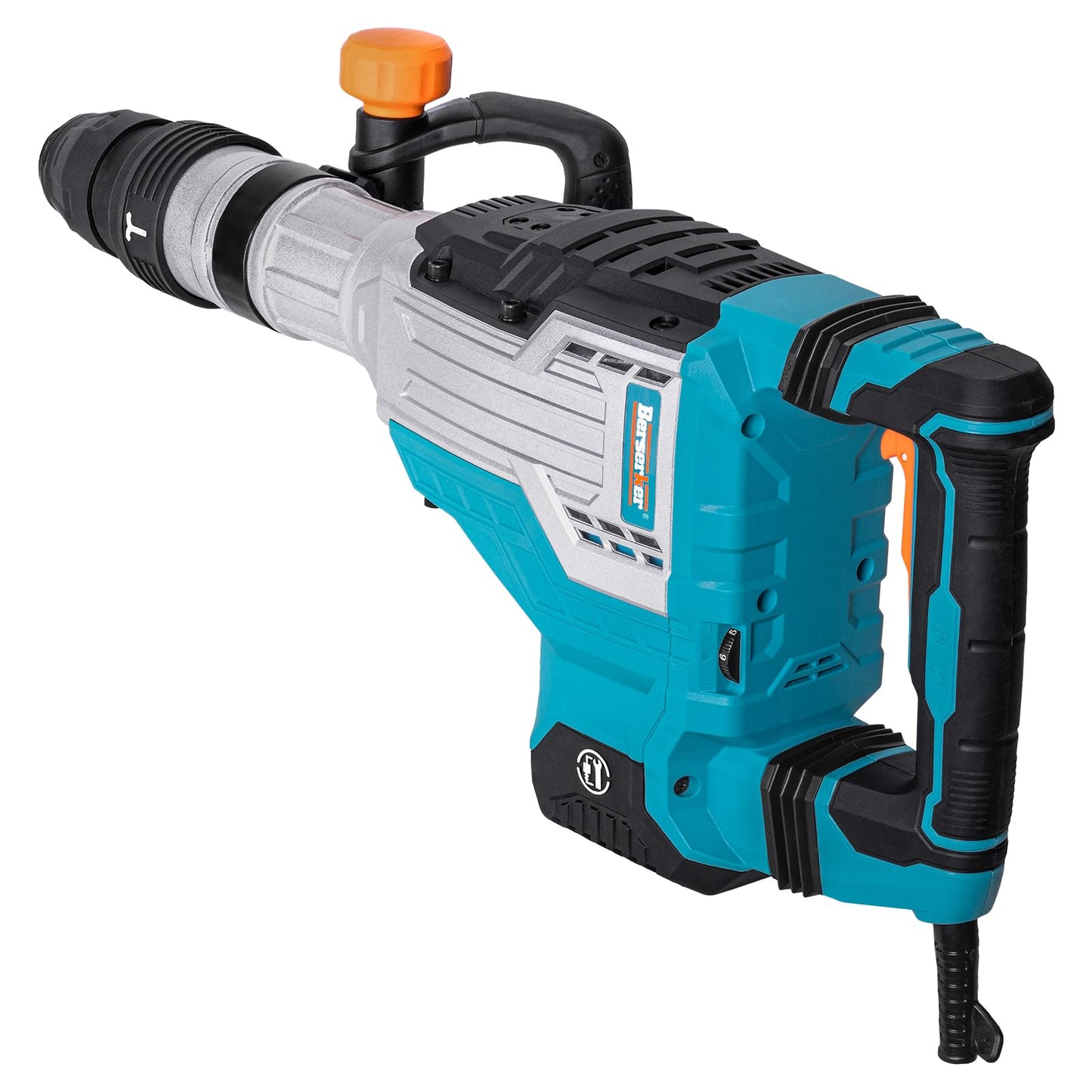 Berserker 1700W 25-Pound SDS-Max Demolition Jack Hammer, 1-9/16" 14-Amp Corded Electric Heavy Duty Demo Chipping Hammer Concrete/Pavement Breaker with Carrying Case Flat Chisel Bull Point Chisel