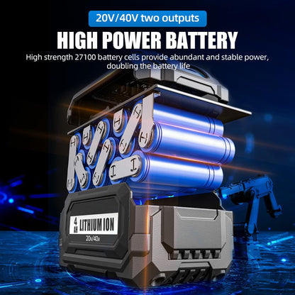 Cordless Welder Battery Powered Welding Machine With 2 Batteries, Portable MMA DC Welder Machine With LED Display Inverter Stick Welder(Blue)