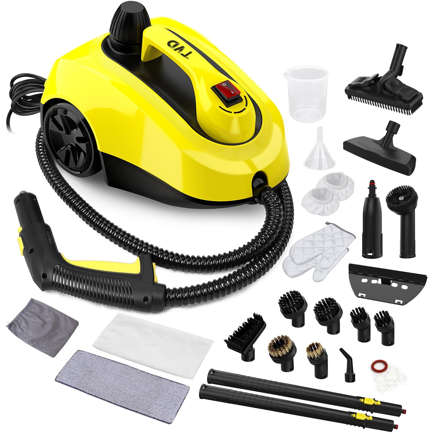 TVD Heavy Duty Steam Cleaner For Home, Steamer For Cleaning with 26 Accessories, Steam Mop With 5M Extra-Long Power Cord For Hardwood Floor,Canister,Grout,Tiles,Upholstery