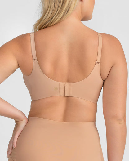HONEYLOVE Bras for Women, LiftWear Crossover Bra - Sand - L
