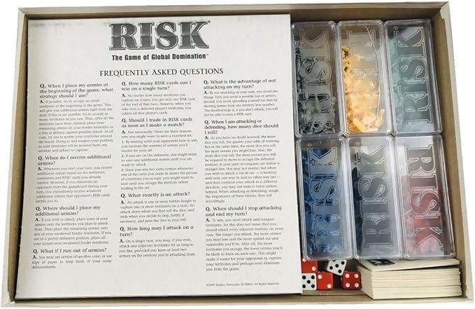 Parker Brothers Risk 1998 Board Game with Army Shaped Pieces