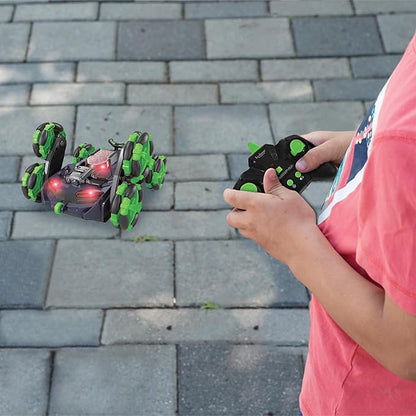LEXiBOOK Crosslander® Flip Remote Control car up to 8km/h 360° Figure Sound and Light Effects Smoke Jet 6 Wheels Rechargeable RC45