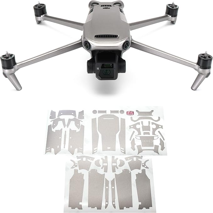 WRAPGRADE Full Skin Stickers for DJI Mavic 3 / Mavic 3 Classic (Titanium)