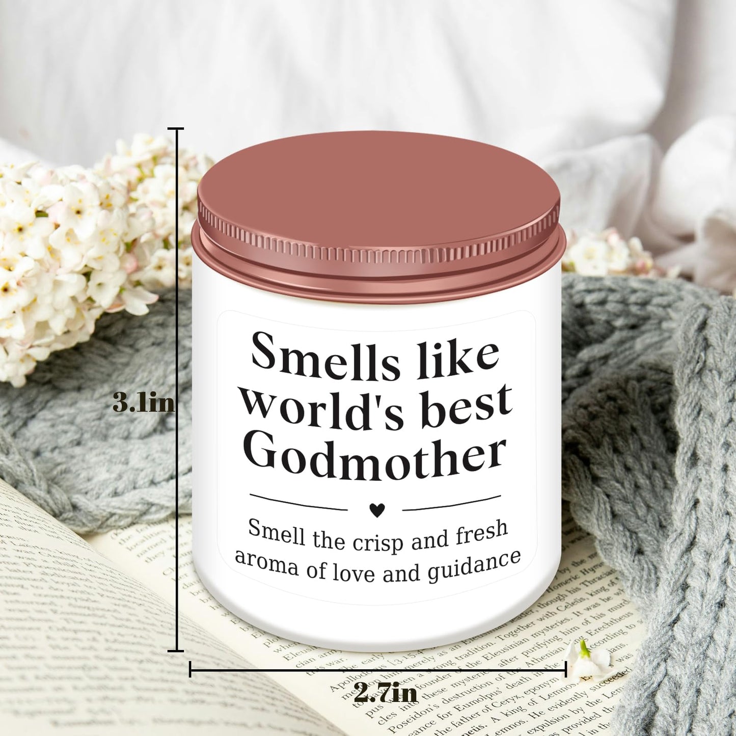 Homsolver Godmother Gifts from Godchild, Godmother Proposal Gift,Mothers Day Birthday Christmas Gift for Godmother's, Godmother's Scented Candles