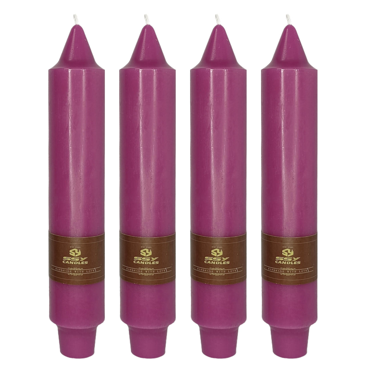 4 PCS Purple Candlesticks 7 inch Small Taper Candles Stick Candles Unscented Tapered Candlestick for Wedding Party Home Décor Candles Advent