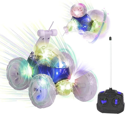 Mindscope Turbo Twisters Blue 49 MHZ Bright LED Light Up Stunt RC Remote Control Vehicle