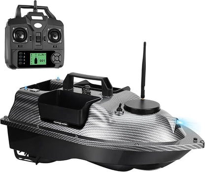 RC Fishing Bait Boat with GPS 546 Yards Remote 3 Bait Hoppers 4.4LBS Load Auto Return Low Battery &amp Signal Alerts LED Night Light for Carp Fishing
