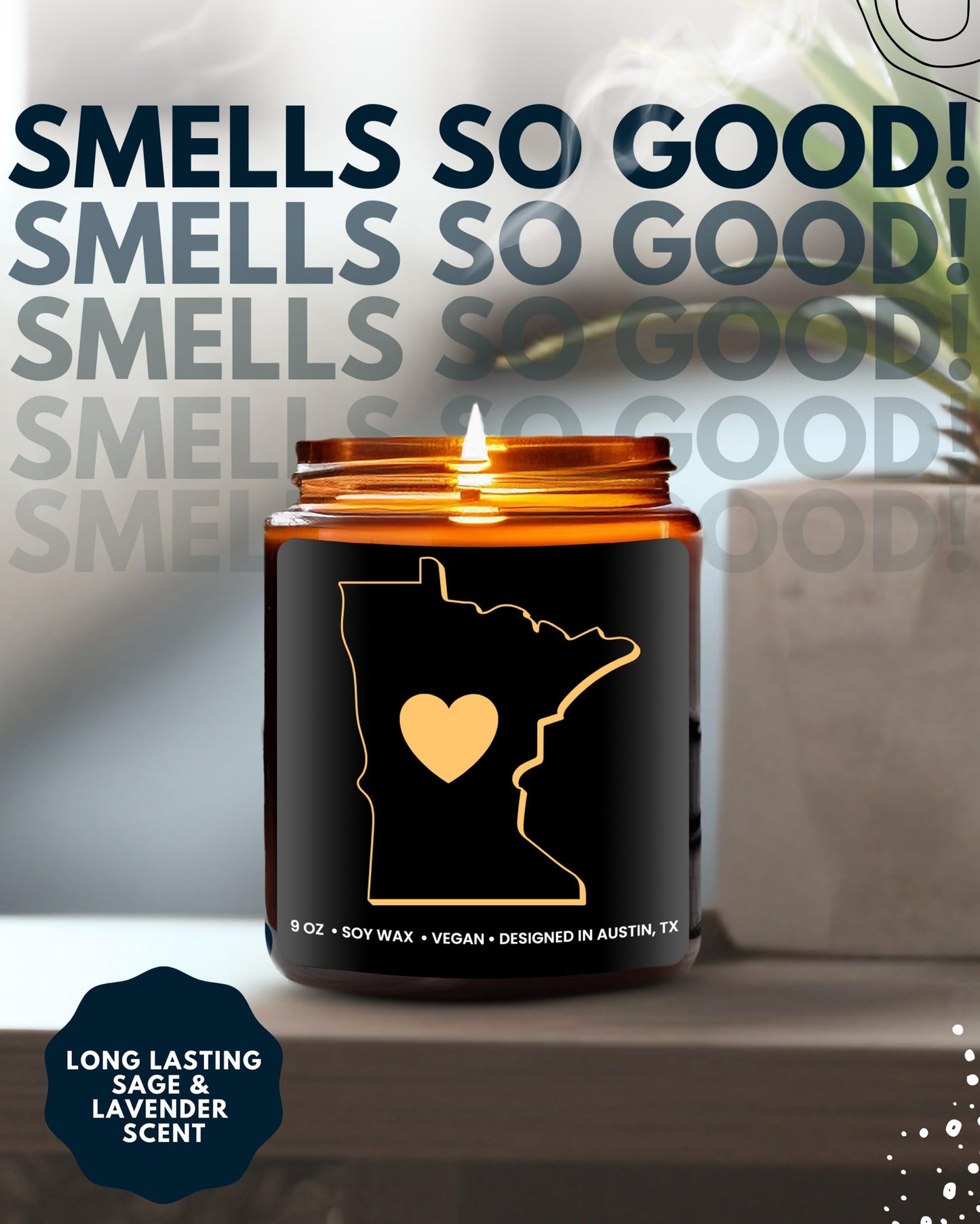 Minnesota Candle, Thoughtful Minnesota Themed Souvenirs & Gifts for Men and Women, Unique State Gifts, Best Sentimental Gift for Moving Away, Ideal for Birthday, Christmas, Graduation, Gift Ready