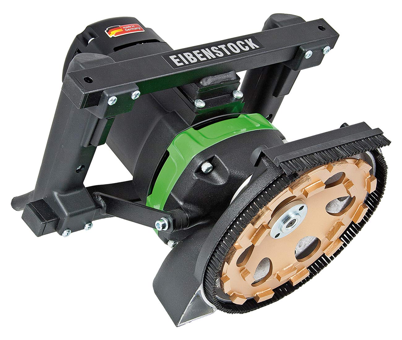 CS Unitec EBS 180 H Low-Vibration Hand-Held Concrete Ginder, 7" Diameter with Dust Extraction and Edging Capacity, 20 AMP