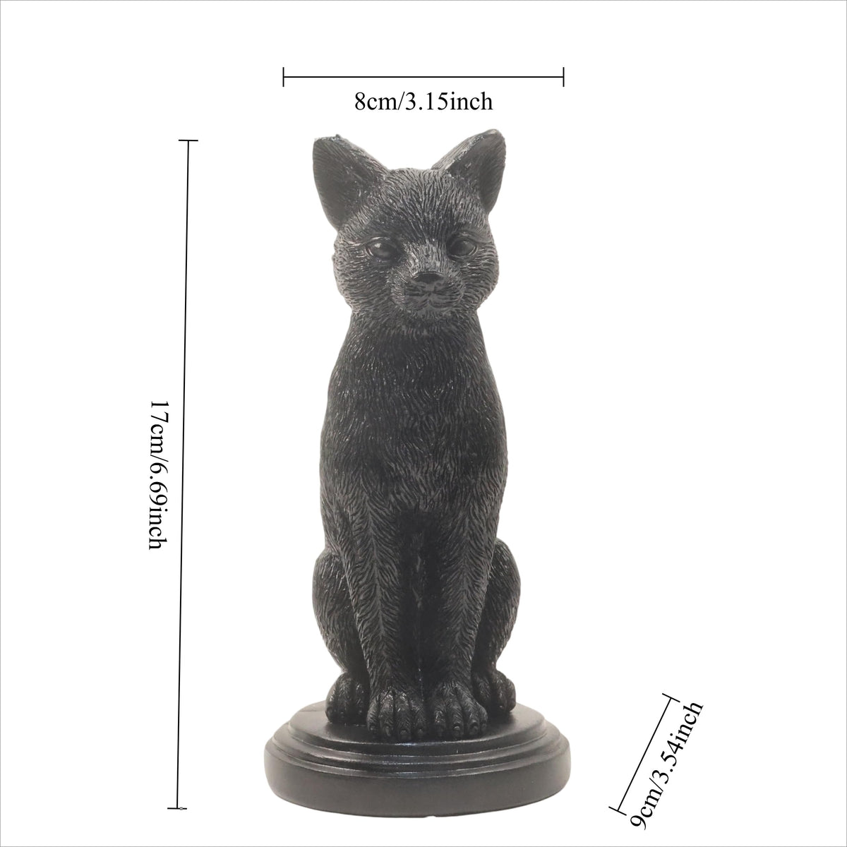 Gothic Black Cat Candle Holder Statue,Resin Cat Candlestick Holder,Halloween Gothic Tabletop Decor for Home,Dining Table & Party,Witchy Cat Figurine Gift (cat)
