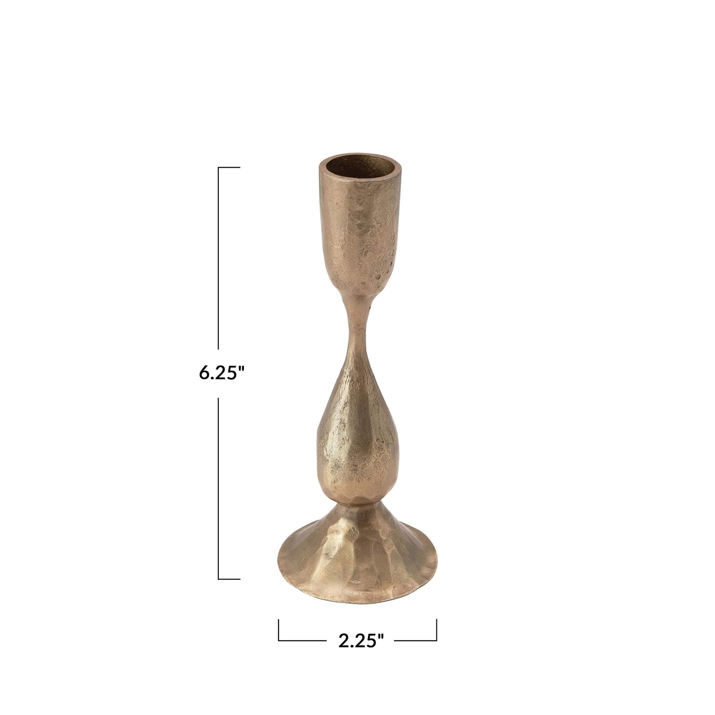 Creative Co-Op Hand-Forged Metal Taper Candle Holders (Set of 2)
