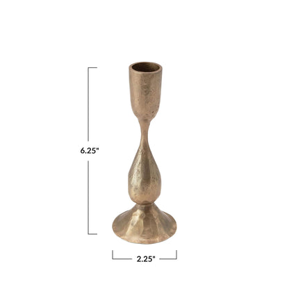 Creative Co-Op Hand-Forged Metal Taper Candle Holders (Set of 2)