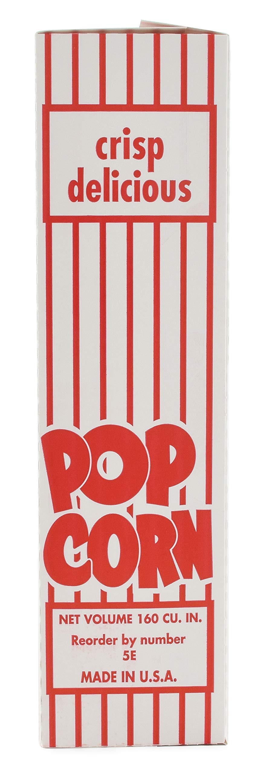 Snappy 5-E Red and White Close Top Popcorn Boxes, 3.3 Oz, 250 Pack