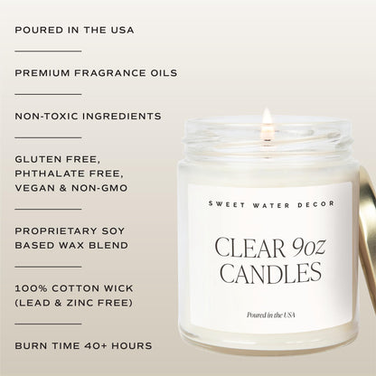 Sweet Water Decor Love You Scented Candles - Soy Candles with Fresh Lavender, Geranium, Warm Mahogany and Earthy Teakwood - Candle Wax with 40 Hours Burn Time - 9Oz Gold Lid Clear Jar Wax Candle