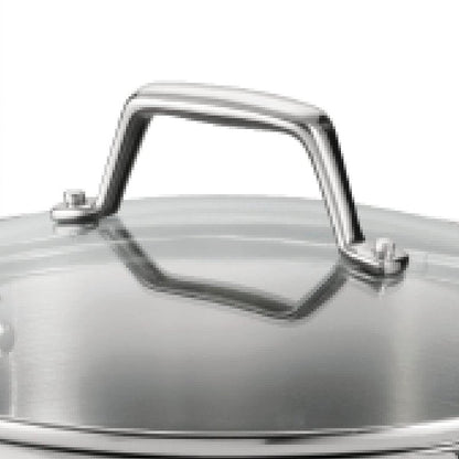 Tramontina Gourmet 5-Quart Steamer Set, Tri-Ply Base Stainless Steel Dutch Oven with Steamer Insert and Glass Lid, Induction-Ready