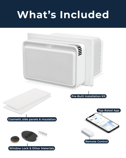 Windmill Window Air Conditioner - Quiet & Smart. Easy Install, Voice-Enabled, Remote & App Control AC Unit - 12,000 BTU Inverter w/WhisperTech