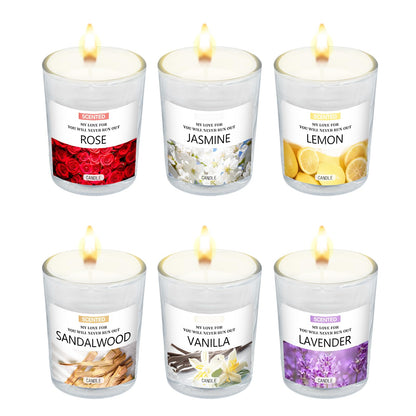 Scented Candles Gifts Set for Women, Aromatherapy Soy Wax Candles for Home, 6 Pack Jar Candle for Men Birthday, Valentine, Anniversary, Christmas Gifts