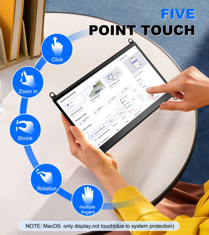Forzola 7 Inch Touchscreen Monitor Compatible with Raspberry Pi, 1024x600 IPS Portable HDMI Touch Screen Display Compatible with Raspberry Pi 5/4B/3B+/3B/B+ Jetson Nano Win11/10/8/7