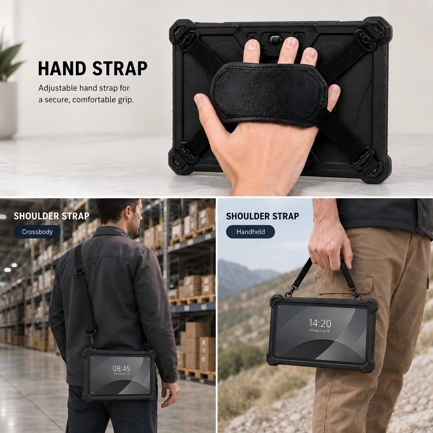 Tokigns 10.1 inch Rugged Tablet with 2D Barcode Scanner, Windows 11 Pro, 4G LTE, WiFi, GPS, NFC, 8GB+256GB Industrial Tablet PC, IP67 Waterproof, Sunlight Readable, Fingerprint, USB-C, 8000mAh