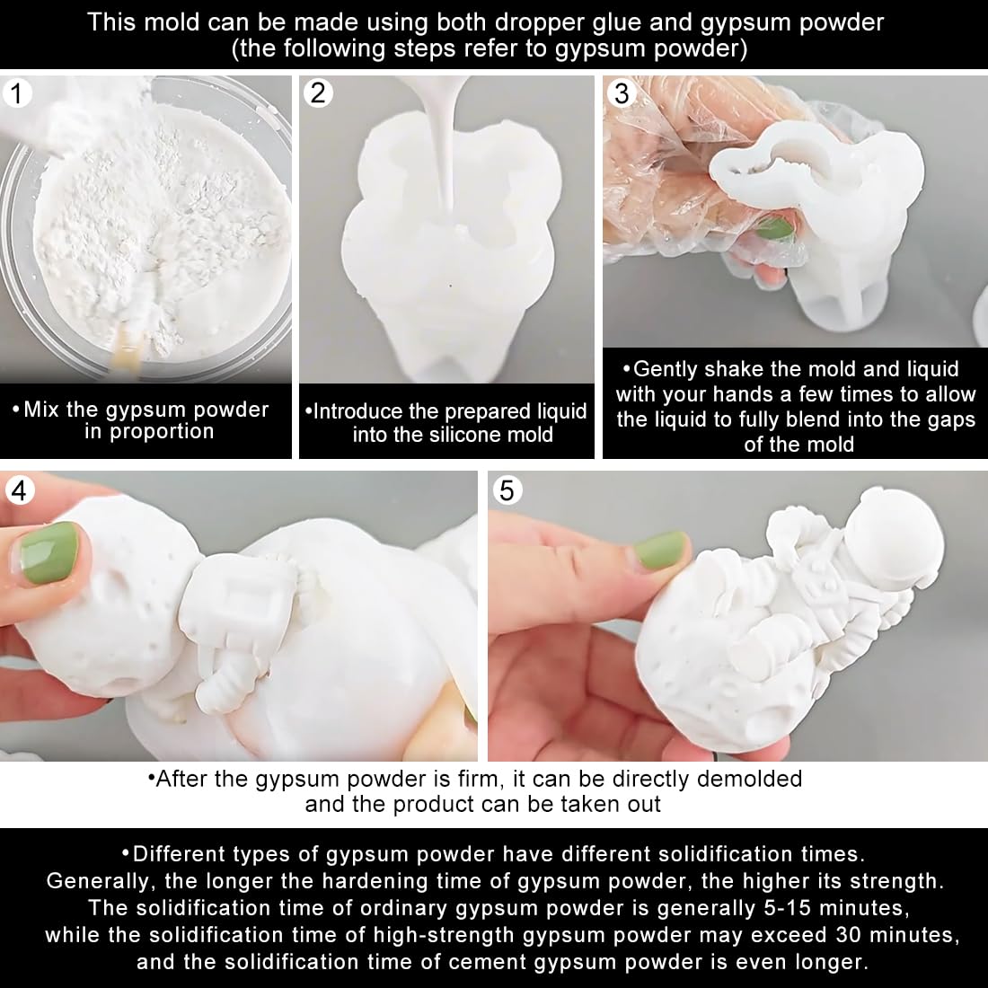 Space Planet Resin Molds Silicone，【4-Piece Set】 Epoxy Resin Space Astronaut Silicone molds,3D Resin Spaceballs Molds, Small Rocket Silicone Model, Space Rabbit DIY Gift Sets for Teens(【Kit 2】)