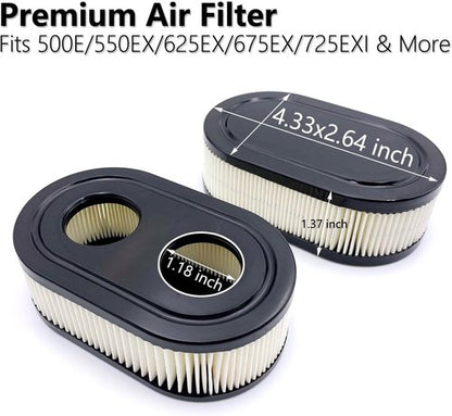 Briggs & Stratton 593260 Air Filter Replacement - High Performance 2PCS for 500E, 550EX, 625EX, 675EXI, 725EXI Engines