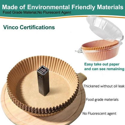 4 qt Air Fryer Liners, Ninja Foodi Liners, 200Pcs Air Fryer Liners Disposable 5qt 8 Inch Round, Circle Liners for Ninja AF101 AF150 XL AF161