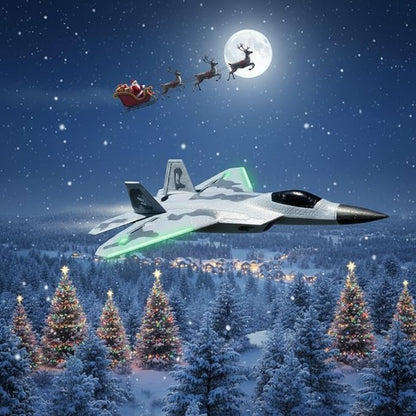 Rc Plane Jet Extra 3 Battery Remote Control Airplane 2025 Christmast Gift- New Planes Model Led Light Aircraft Fighter Army Toy with Easy to Flying Toys for Boys and Girls