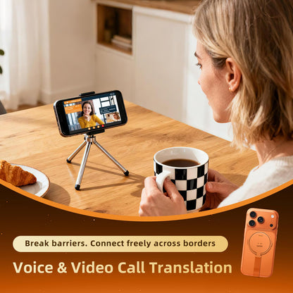 KECHOXAI AI Translator Device 146 Languages, Real-Time Voice Translator with Magnetic Stand, Offline Translation, Photo & Text Translator, Portable Language Translator for Travel