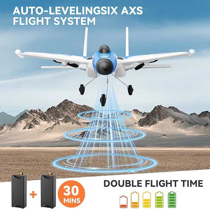 4DRC G1 RC Plane for Adults Kids RC Airplane Fighter Jet 2.4GHz 4 Channel 6-axis Gyro Stabilizer RTF Glider Aircraft Plane Toys Easy to Fly Remote Control Airplane Glider for Kids &amp Beginners