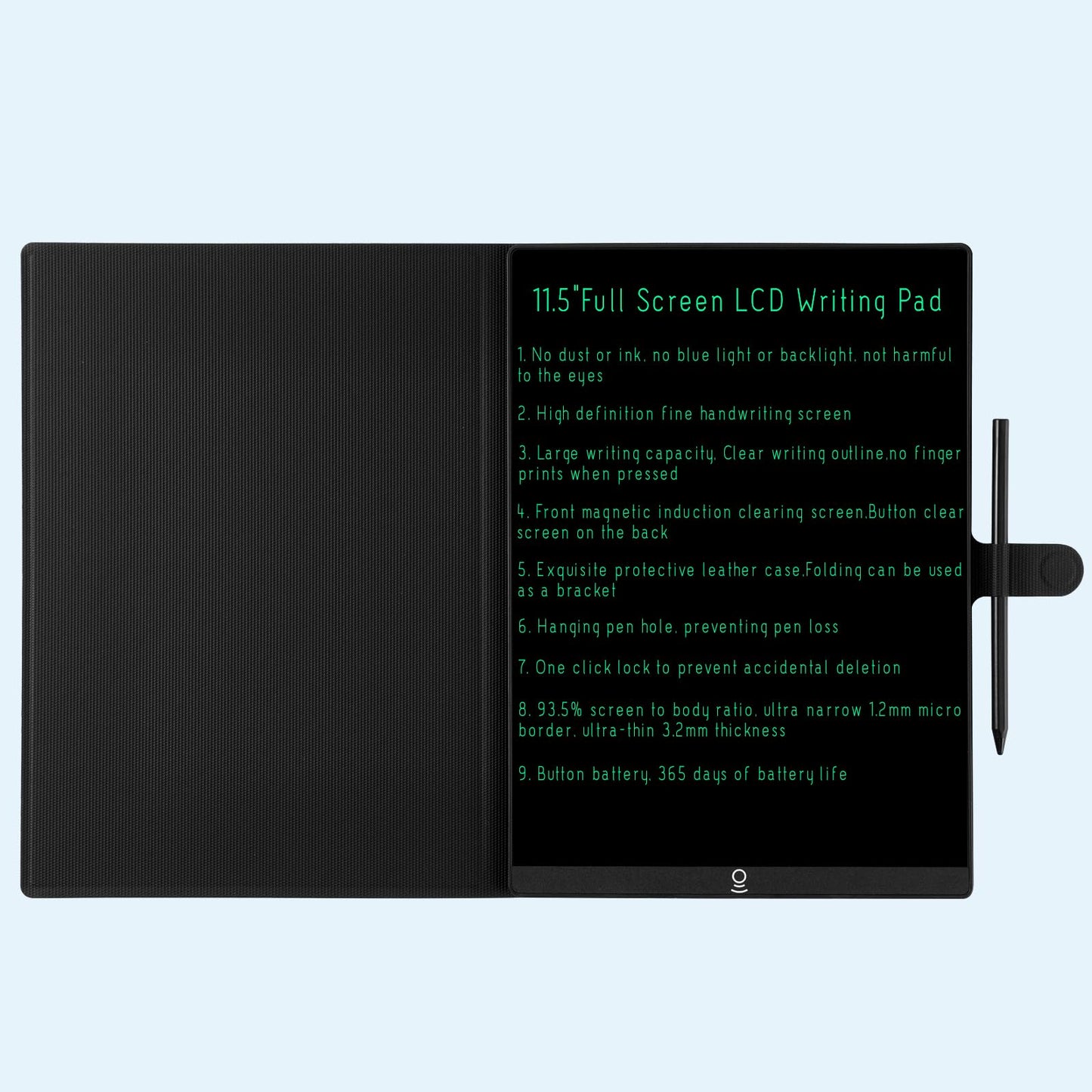 11.5in Erasable Writing Tablet for Drafting, Taking Notes and Leaving Message, Superfine Line Design Precise Sketching Writing Board Drawing Pad with a Pencil,Packed with a Leather Case Protective