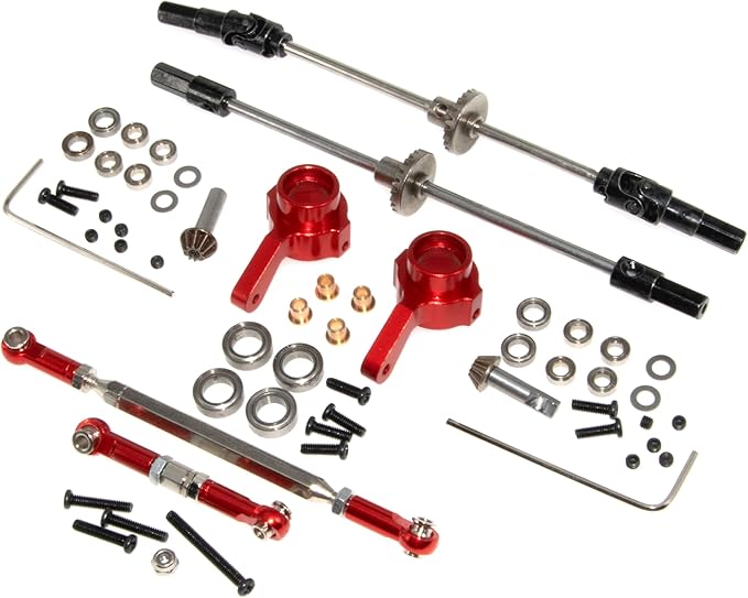 Axle Link Steering Cups Compatible with MN 1/12 MN78 Upgrade MN82 LC79 MN99s V2 Rc Car Metal Part Replace(Mixed Color)