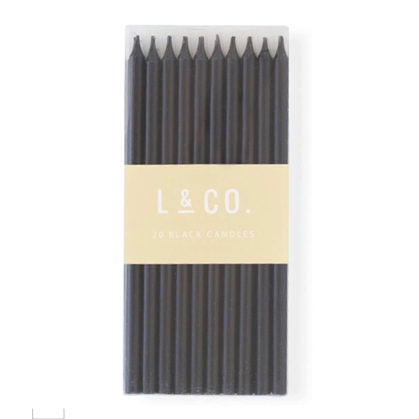 Sisterly Market 20 Count Tall Skinny Black Solid Birthday Cake Candles for Birthday Wedding Party Cakes Decorations